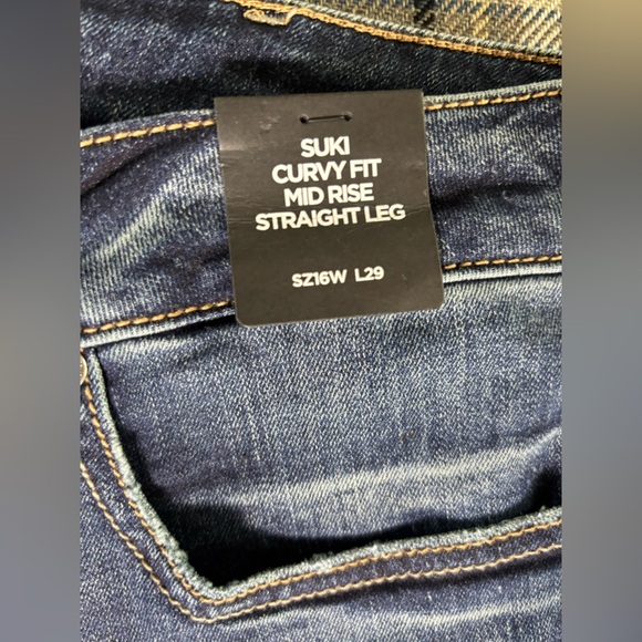 Silver Jeans Co. Suki Mid-rise Straight Leg Jeans Indigo Size 16 - Picture 7 of 13